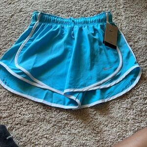 Nike Women's Athletic Shorts in Blue and White